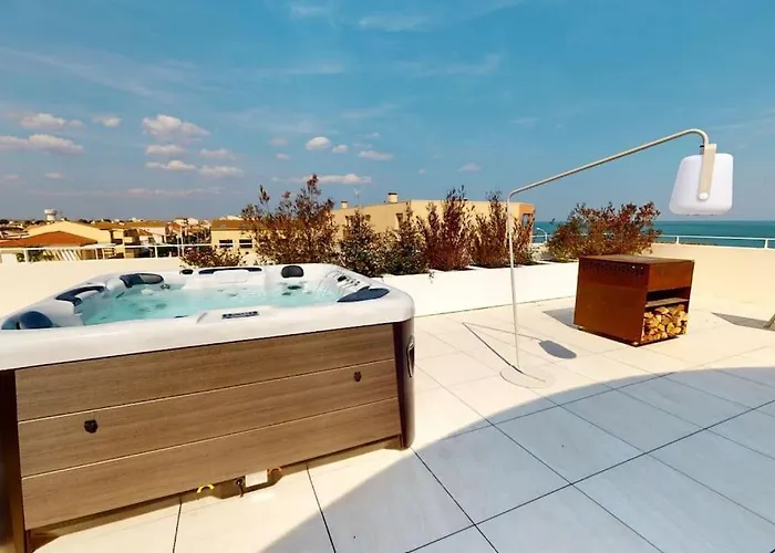 Spendide Appartement Tout Confort, Residence Archipel T4 En Bord De Plage, Avec Grande Terrasse Amenagee,Spa Et Parking Prive